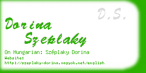 dorina szeplaky business card