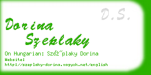 dorina szeplaky business card